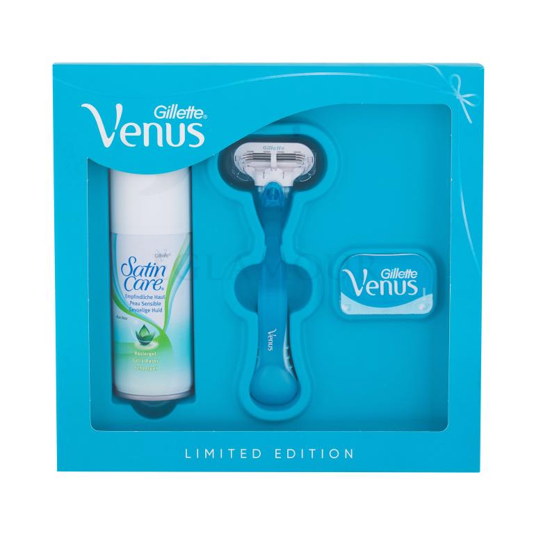 Gillette Venus Geschenkset Rasierer mit 1 Klinge Venus 1 St. + Ersatzklinge Venus 1 St. + Rasiergel Satin Care 75 ml