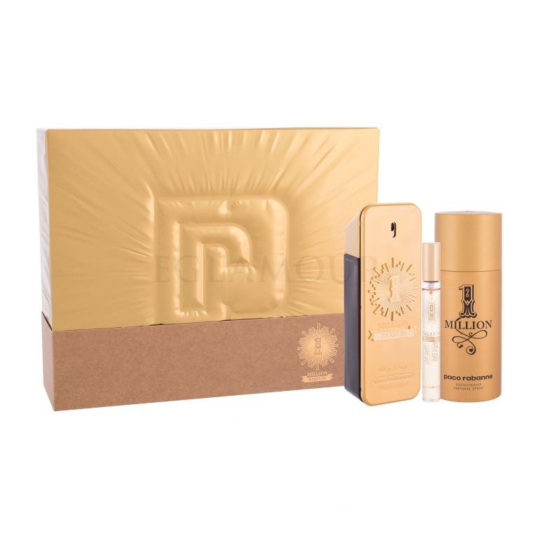 Paco Rabanne 1 Million Geschenkset Parfum 100 ml + Deodorant 150 ml + Parfum 10 ml