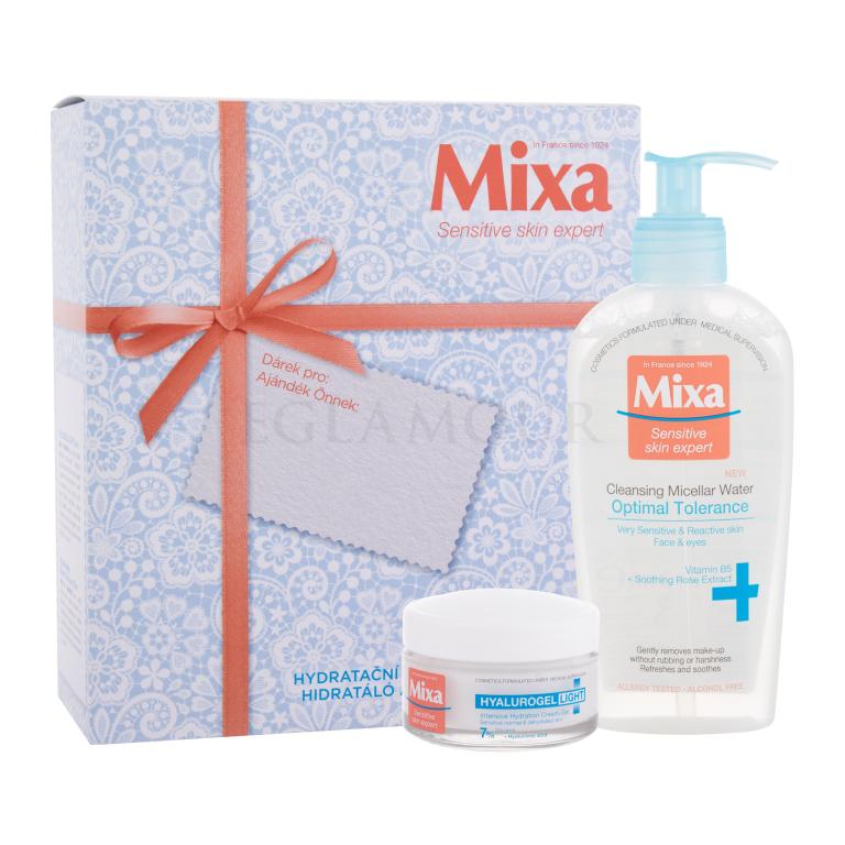 Mixa Hyalurogel Geschenkset Tagescreme Sensitive Skin Expert Hyalurogel Light 50 ml + Mizellar-Gesichtswasser Sensitive Skin Expert Optimal Tolerance 200 ml