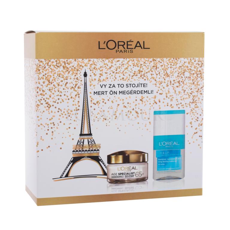 L&#039;Oréal Paris Age Specialist 65+ Geschenkset Tagescreme Age Specialist 65+ 50 ml + Make-up-Entferner Eye &amp; Lip Express Make-Up Remover 125 ml