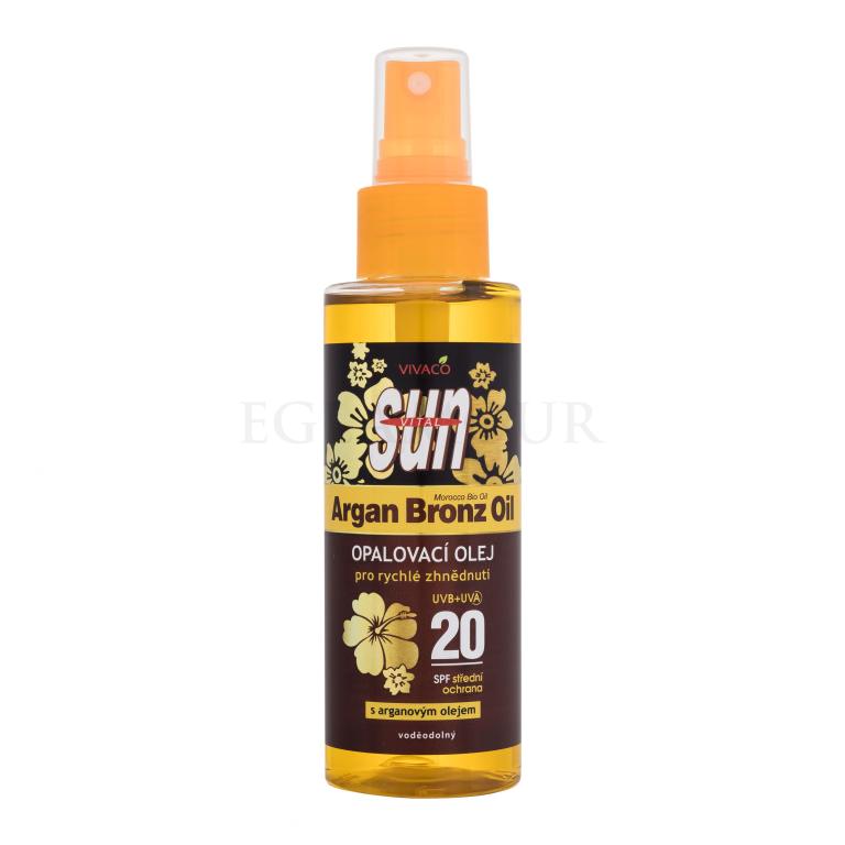 Vivaco Sun Argan Bronz Suntan Oil SPF20 Sonnenschutz 100 ml