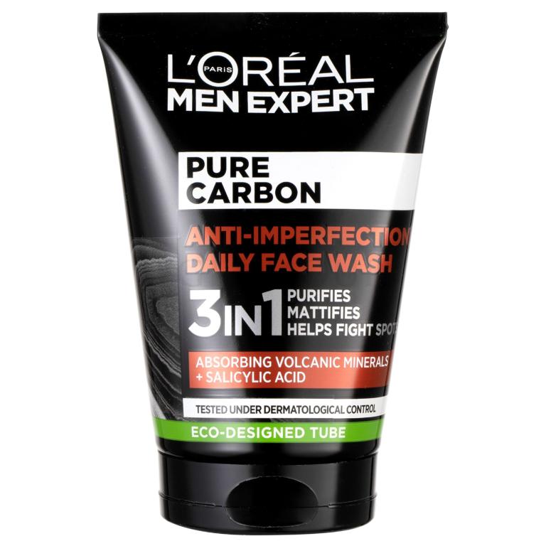 L&#039;Oréal Paris Men Expert Pure Carbon Anti-Imperfection 3in1 Reinigungsgel für Herren 100 ml