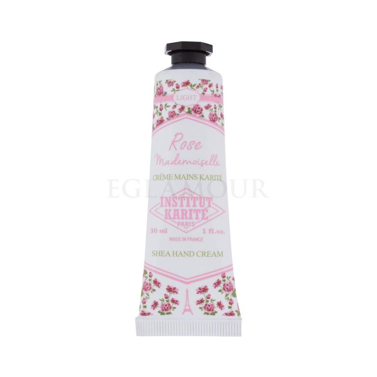 Institut Karité Light Hand Cream Rose Mademoiselle Handcreme für Frauen 30 ml