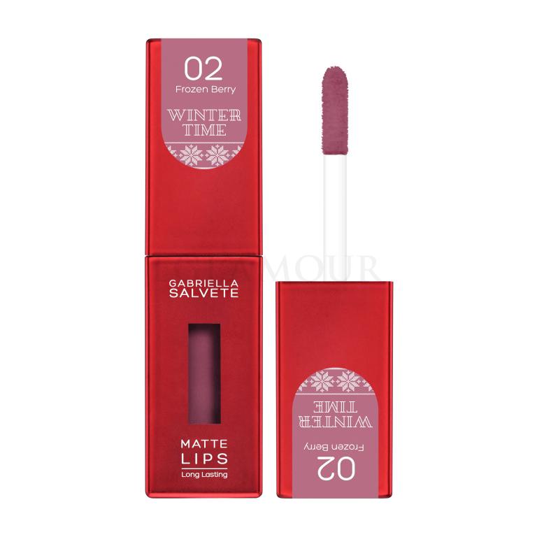 Gabriella Salvete Winter Time Matte Lips Lippenstift für Frauen 4,5 ml Farbton  02 Frozen Berry
