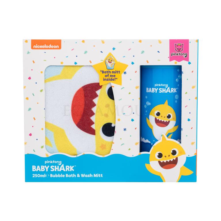 Pinkfong Baby Shark Gift Set Geschenkset Badebombe 250 ml + Handschuhe