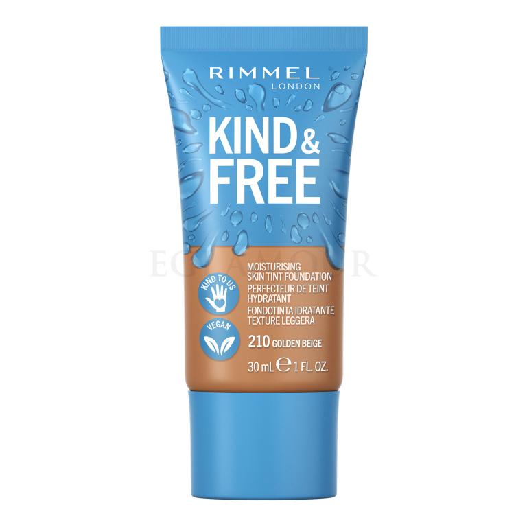Rimmel London Kind &amp; Free Skin Tint Foundation Foundation für Frauen 30 ml Farbton  210 Golden Beige