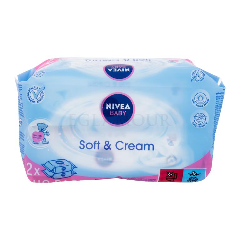 Nivea Baby Soft &amp; Cream Reinigungstücher für Kinder 2x63 St.