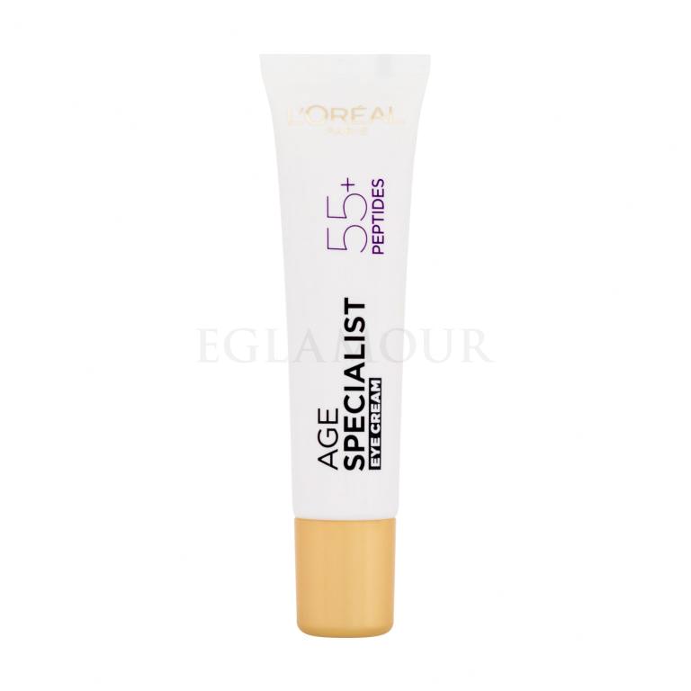L&#039;Oréal Paris Age Specialist 55+ Peptides &amp; Caffeine Eye Cream Augencreme für Frauen 15 ml