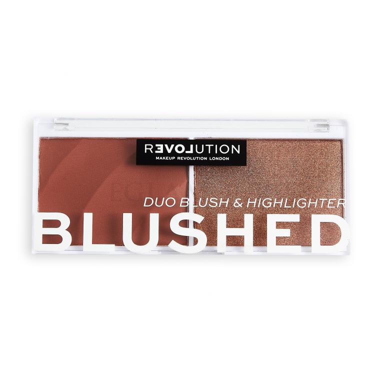 Revolution Relove Colour Play Blushed Duo Blush &amp; Highlighter Contouring Palette für Frauen 5,8 g Farbton  Baby