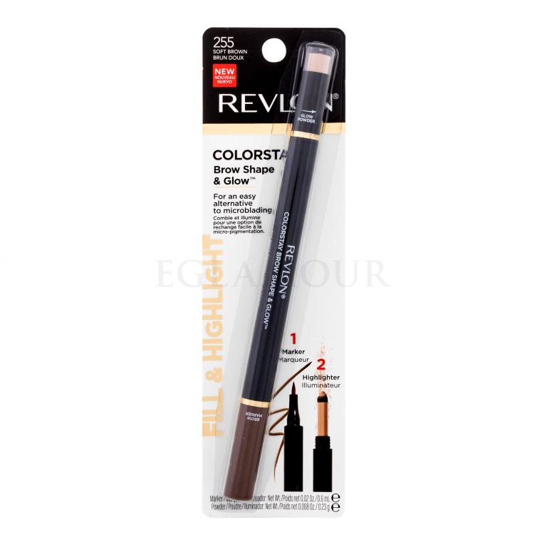 Revlon Colorstay Brow Shape &amp; Glow Augenbrauenstift für Frauen 0,83 g Farbton  255 Soft Brown