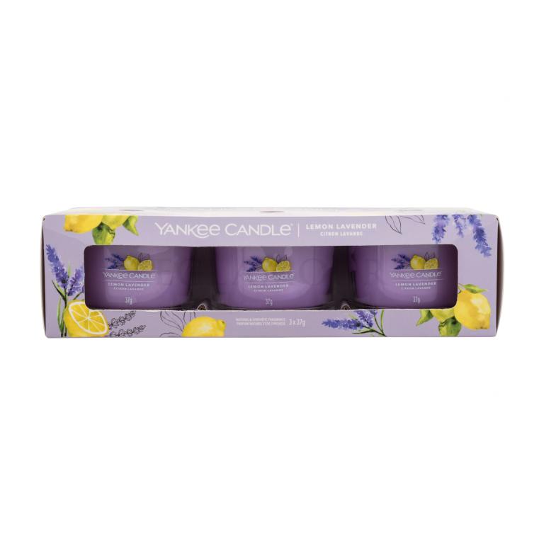 Yankee Candle Lemon Lavender Geschenkset Duftkerze 3 x 37 g