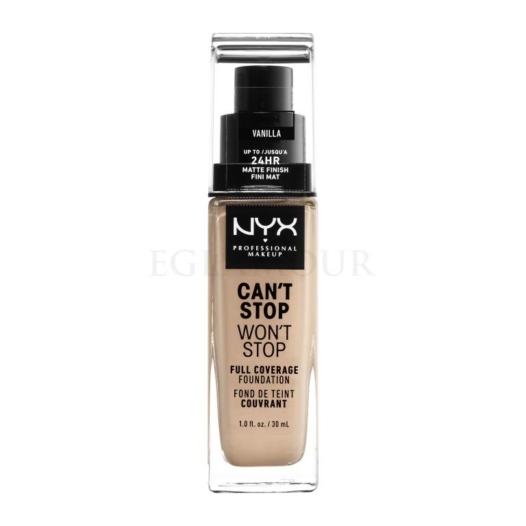 NYX Professional Makeup Can&#039;t Stop Won&#039;t Stop Foundation für Frauen 30 ml Farbton  06 Vanilla