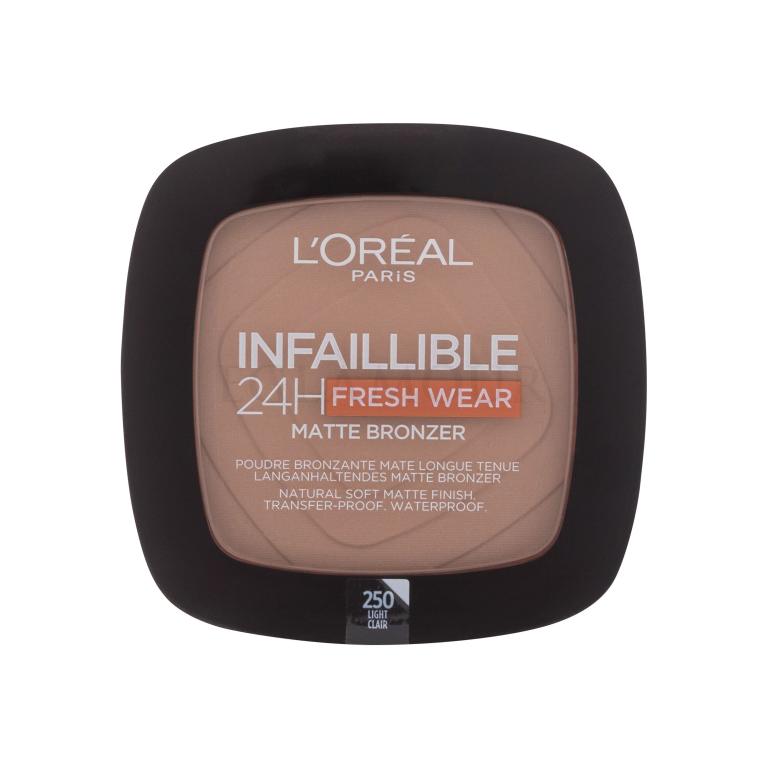L&#039;Oréal Paris Infaillible 24H Fresh Wear Matte Bronzer Bronzer für Frauen 9 g Farbton  250 Light
