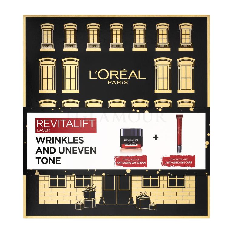 L&#039;Oréal Paris Revitalift Laser X3 Day Cream Geschenkset Tagescreme Revitalift Laser X3 50 ml + Augencreme Revitalift Laser X3 15 ml