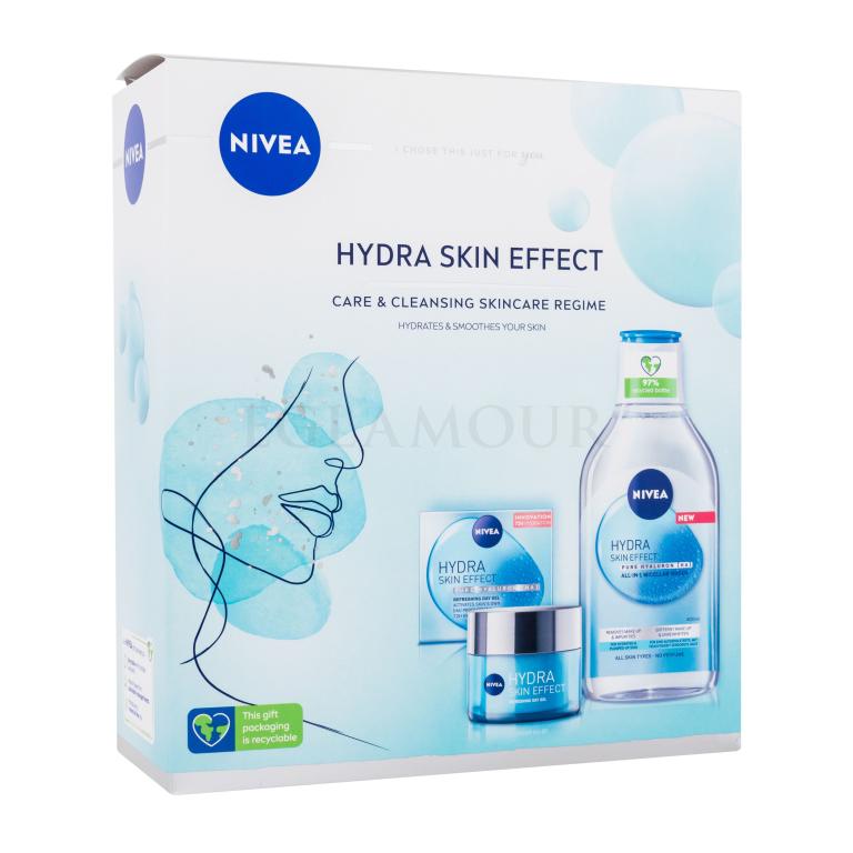 Nivea Hydra Skin Effect Gift Set Geschenkset Gesichtsgel für Tag Hydra Skin Effect 50 ml + Mizellenwasser Hydra Skin Effect 400 ml