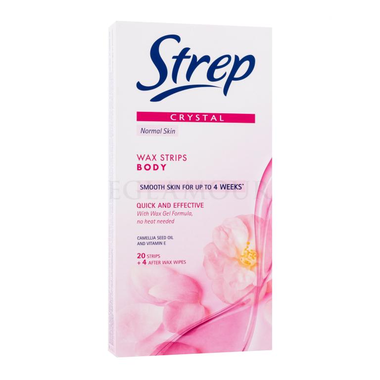 Strep Crystal Wax Strips Body Quick And Effective Normal Skin Depilationspräparat für Frauen 20 St.
