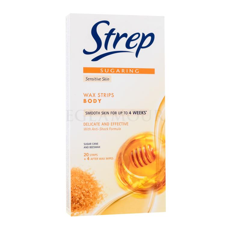 Strep Sugaring Wax Strips Body Delicate And Effective Sensitive Skin Depilationspräparat für Frauen 20 St.