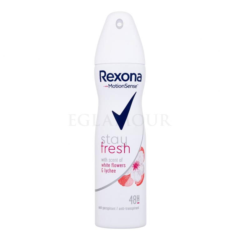 Rexona MotionSense Stay Fresh White Flowers &amp; Lychee Antiperspirant für Frauen 150 ml