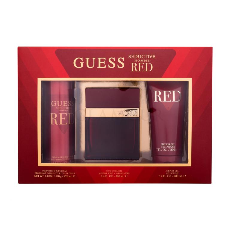GUESS Seductive Homme Red Geschenkset Eau de Toilette 100 ml + Deodorant 226 ml + Duschgel 200 ml