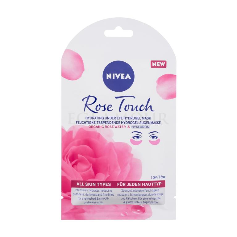 Nivea Rose Touch Hydrating Under Eye Hydrogel Mask Augenmaske für Frauen 1 St.