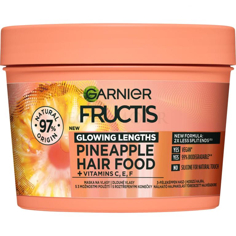 Garnier Fructis Hair Food Pineapple Glowing Lengths Mask Haarmaske für Frauen 400 ml