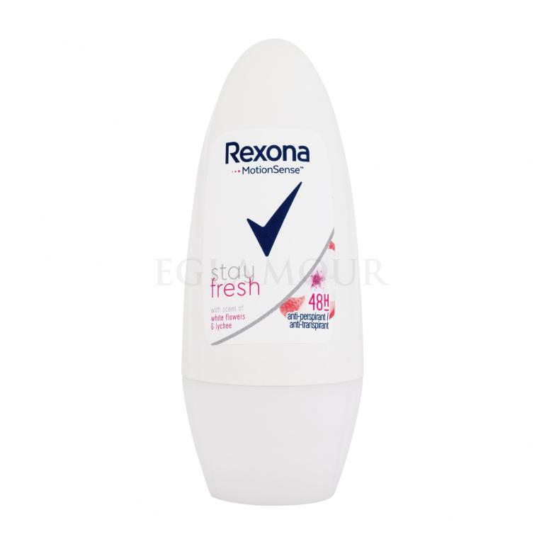 Rexona MotionSense Stay Fresh White Flowers &amp; Lychee Antiperspirant für Frauen 50 ml