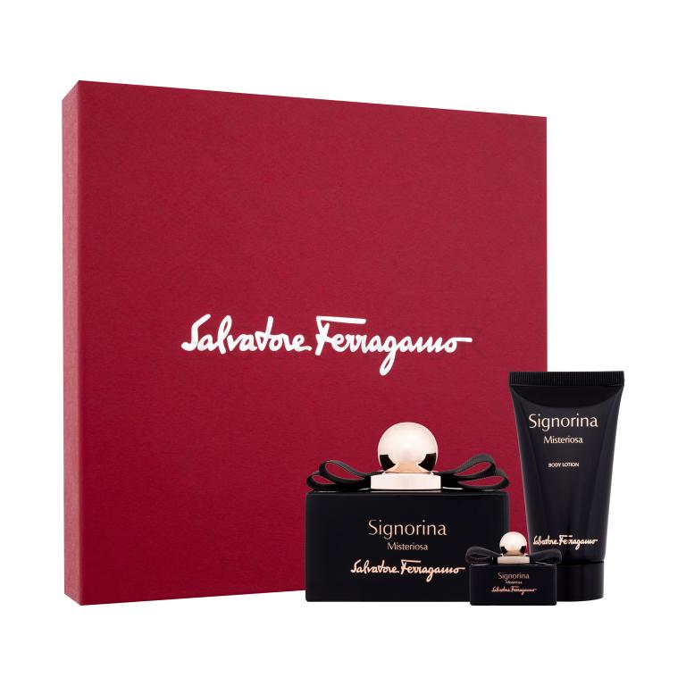 Salvatore Ferragamo Signorina Misteriosa Geschenkset Eau de Parfum 100 ml + Eau de Parfum 5 ml + Körpermilch 50 ml