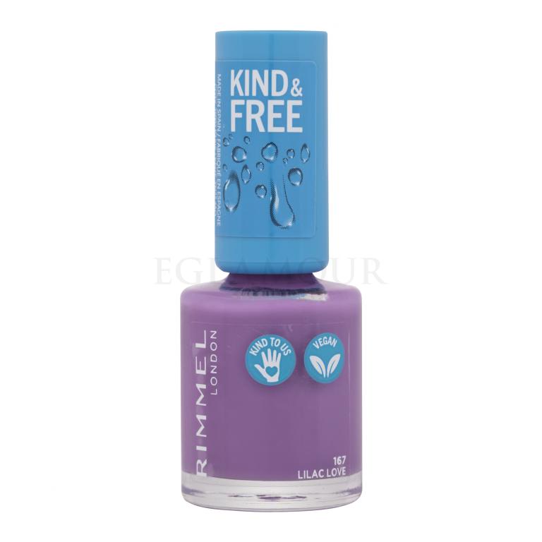 Rimmel London Kind &amp; Free Nagellack für Frauen 8 ml Farbton  167 Lilac Love