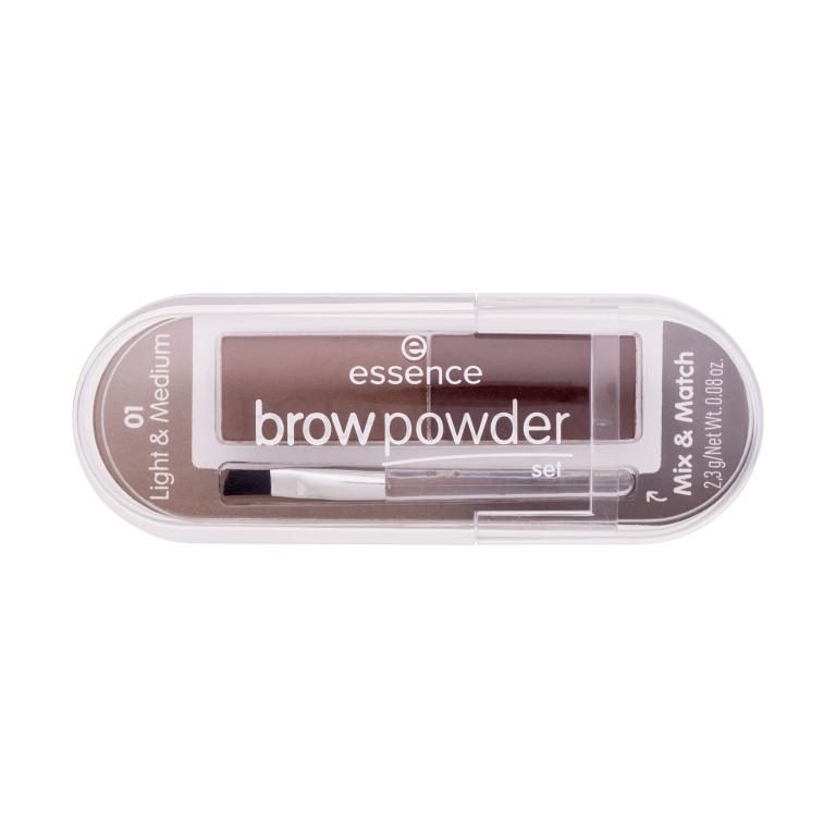 Essence Brow Powder Set Augenbrauenpuder für Frauen 2,3 g Farbton  01 Light &amp; Medium