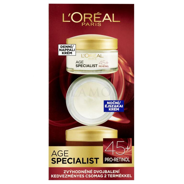 L&#039;Oréal Paris Age Specialist 45+ Geschenkset Tagescreme Age Specialist 45 SPF20 50 ml + Nachtcreme Age Specialist 45 50 ml