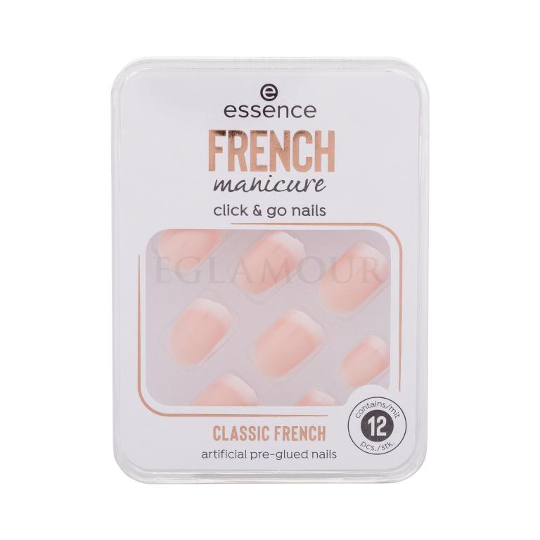 Essence French Manicure Click &amp; Go Nails Kunstnägel für Frauen Farbton  01 Classic French Set