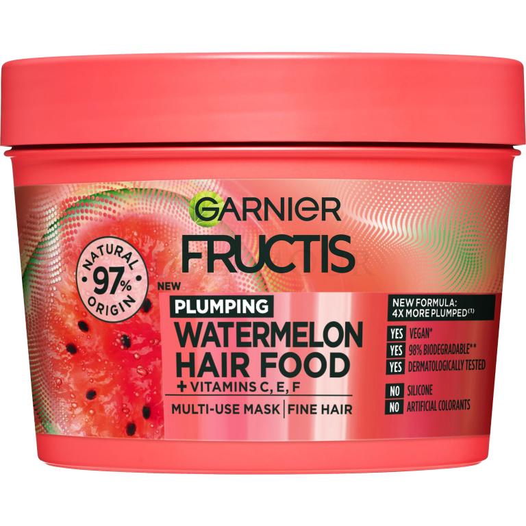 Garnier Fructis Hair Food Watermelon Plumping Mask Haarmaske für Frauen 400 ml