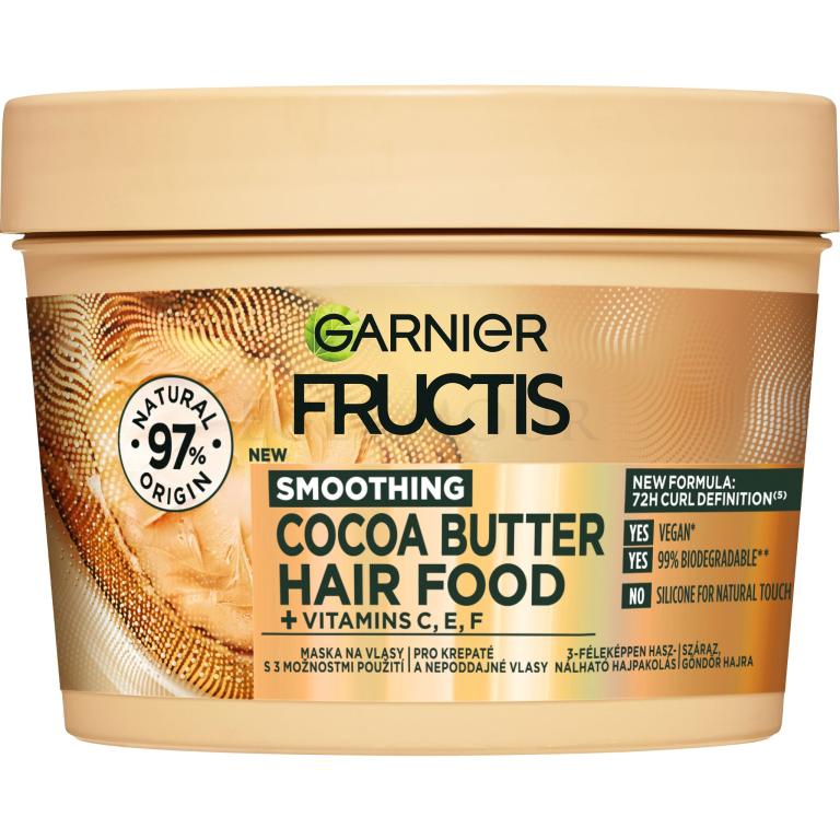 Garnier Fructis Hair Food Cocoa Butter Extra Smoothing Mask Haarmaske für Frauen 400 ml