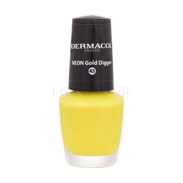Dermacol Neon Nagellack für Frauen 5 ml Farbton  43 NEON Gold Digger