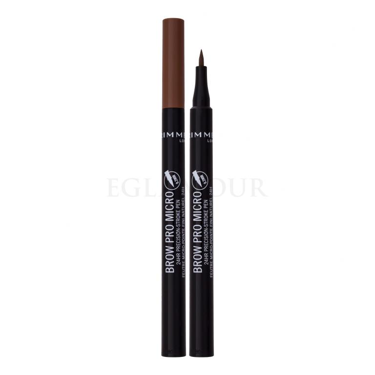 Rimmel London Brow Pro Micro 24HR Precision-Stroke Pen Augenbrauenstift für Frauen 1 ml Farbton  002 Honey Brown