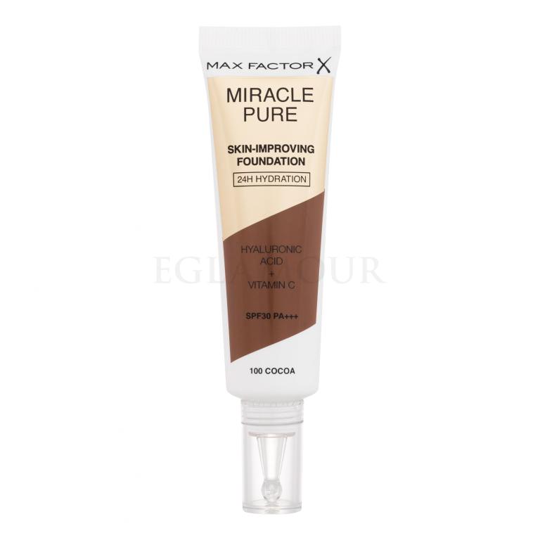 Max Factor Miracle Pure Skin-Improving Foundation SPF30 Foundation für Frauen 30 ml Farbton  100 Cocoa