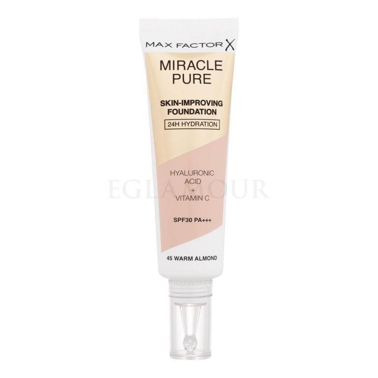 Max Factor Miracle Pure Skin-Improving Foundation SPF30 Foundation für Frauen 30 ml Farbton  45 Warm Almond