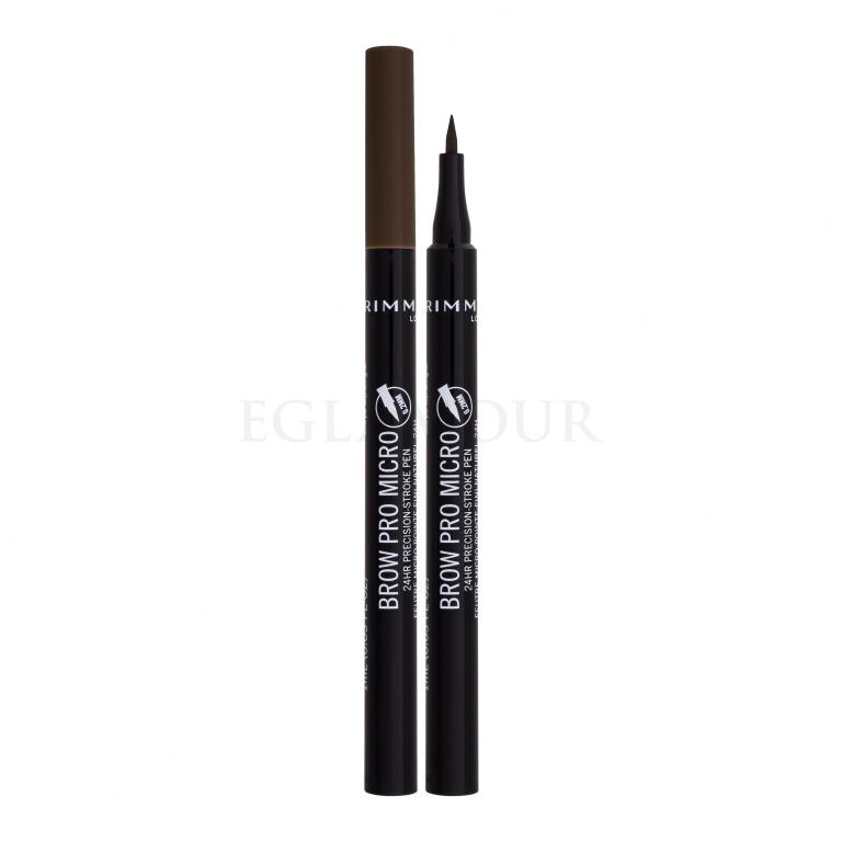 Rimmel London Brow Pro Micro 24HR Precision-Stroke Pen Augenbrauenstift für Frauen 1 ml Farbton  003 Soft Brown
