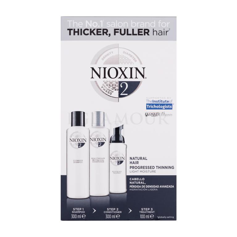 Nioxin System 2 Geschenkset System 2 Cleanser Shampoo 300 ml + System 2 Revitalising Conditioner 300 ml + Haarpflege System 2 Scalp &amp; Hair Treatment 100 ml