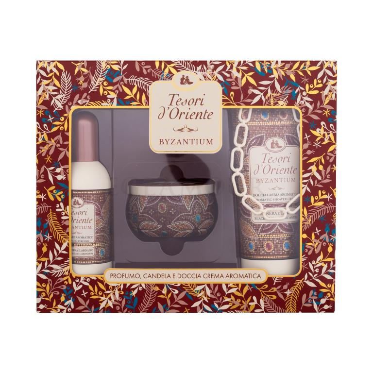Tesori d´Oriente Byzantium Geschenkset Eau de Parfum 100 ml + Duschgel 250 ml + Kerze 109 g