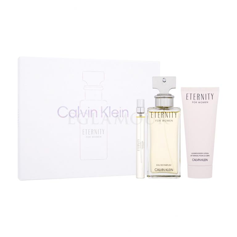 Calvin Klein Eternity SET3 Geschenkset Eau de Parfum 100 ml + Körperlotion 100 ml + Eau de Parfum 10 ml