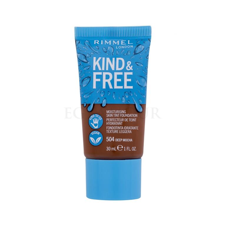 Rimmel London Kind &amp; Free Skin Tint Foundation Foundation für Frauen 30 ml Farbton  504 Deep Mocha