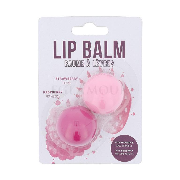 2K Lip Balm Geschenkset Lippenbalsam 2,8 g Strawberry + Lippenbalsam 2,8 g Raspberry