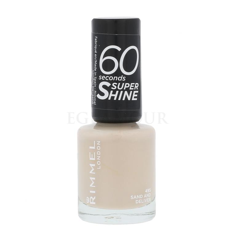 Rimmel London 60 Seconds Super Shine Nagellack für Frauen 8 ml Farbton  495 Sand And Deliver