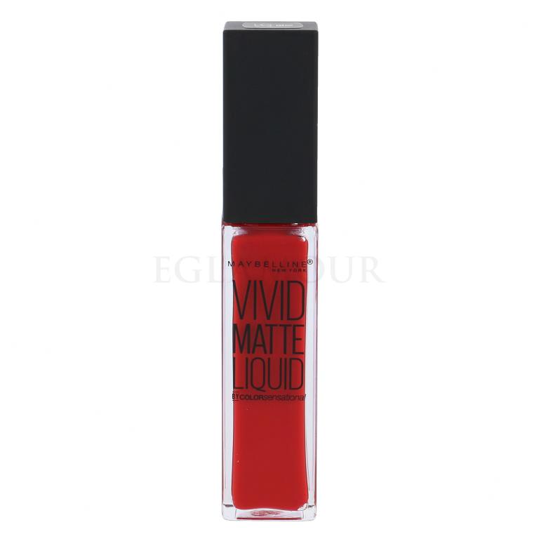 Maybelline Color Sensational Vivid Matte Liquid Lippenstift für Frauen 8 ml Farbton  35 Rebel Red