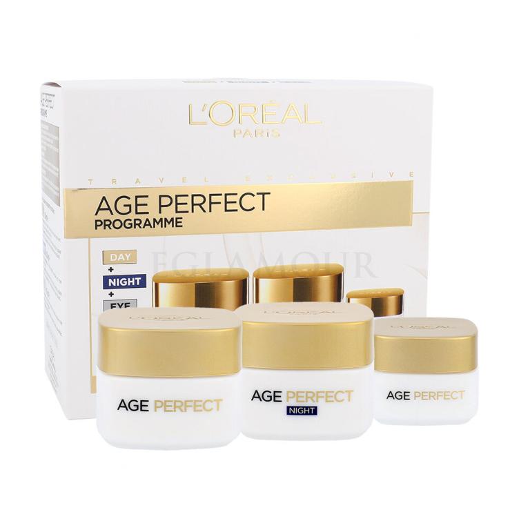 L&#039;Oréal Paris Age Perfect Geschenkset Tagespflege 50 ml + Nachtpflege 50 ml + Augencreme 15 ml