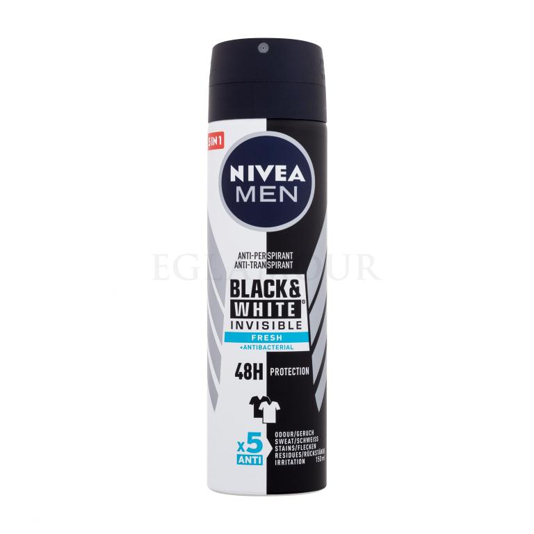 Nivea Men Invisible For Black &amp; White Fresh 48h Antiperspirant für Herren 150 ml