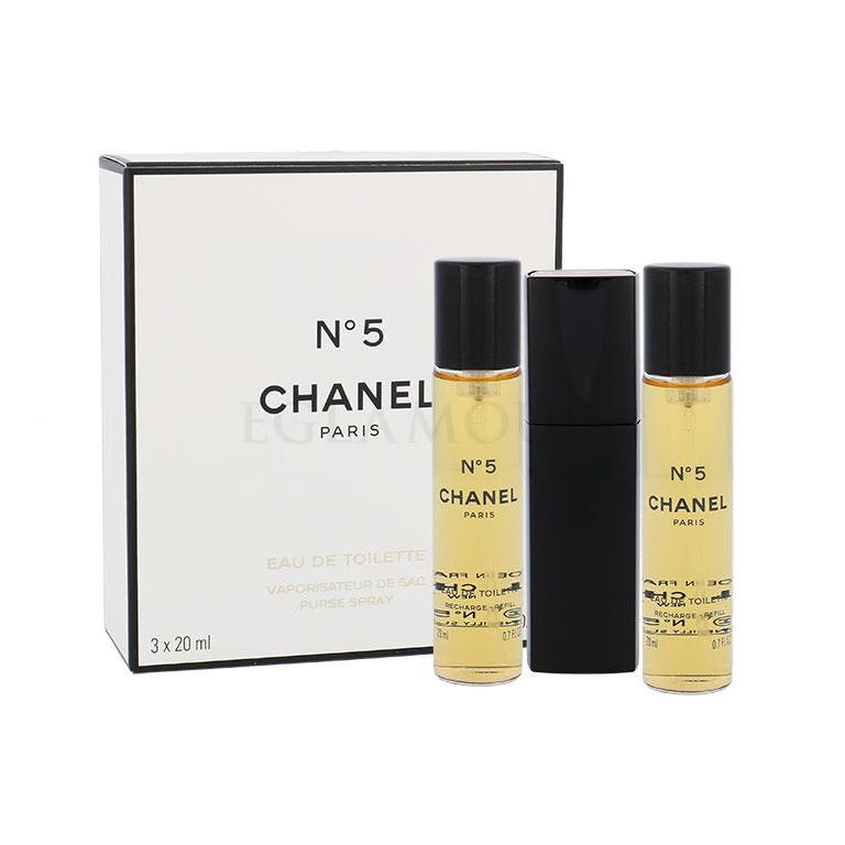 Chanel No.5 3x 20 ml Eau de Toilette für Frauen Twist and Spray 20 ml