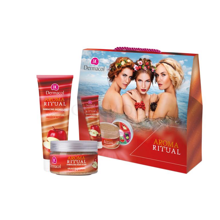 Dermacol Aroma Ritual Apple &amp; Cinnamon Geschenkset Duschgel 250 ml + Körperpeeling 200 g