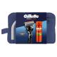 Gillette ProGlide Geschenkset Proglide Rasierer 1 St. + Proglide Ersatzkopf 1 St. + Fusion Shave Gel Sensitive 200 ml + Kosmetiktasche